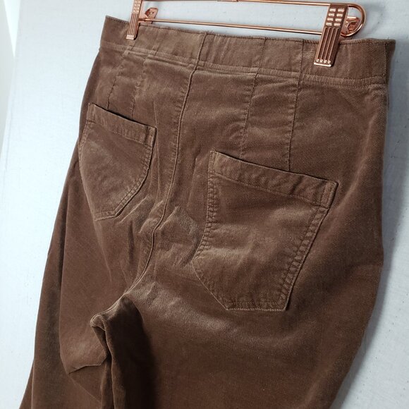 Anthropologie Pilcro Pants Pull-On Mid-Rise Velvet Retro Flare Jeans 70s size 28 - Picture 13 of 16